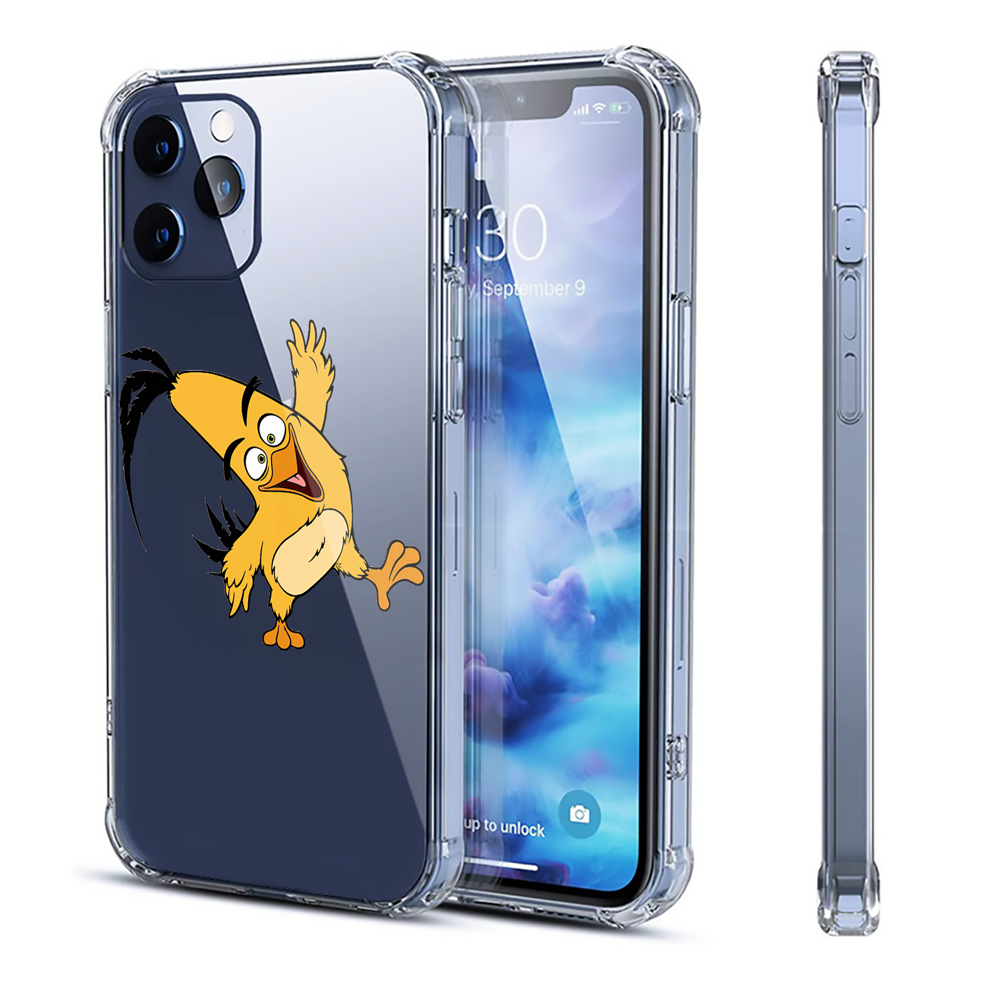 （画像用） Angry Birds アングリーバード 【iPhone 12シリーズ対応】透明スマホケース（クリアソフトケース）